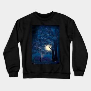 Moonlit Enchanted Woods by Annalisa Amato Crewneck Sweatshirt